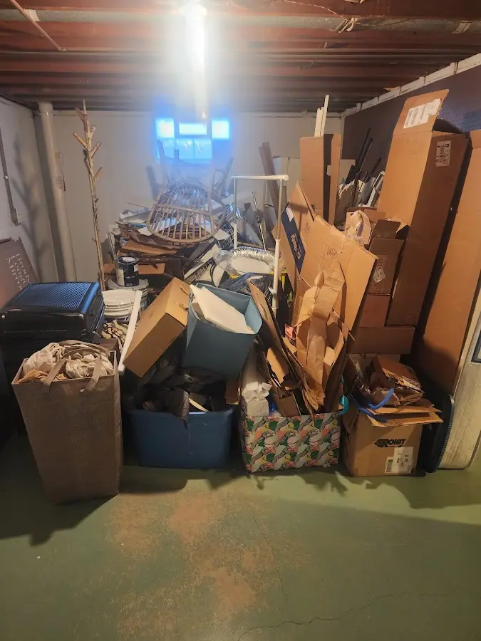 Roll-off dumpster container at job site for 15 Yard Dumpster Rental in Augusta